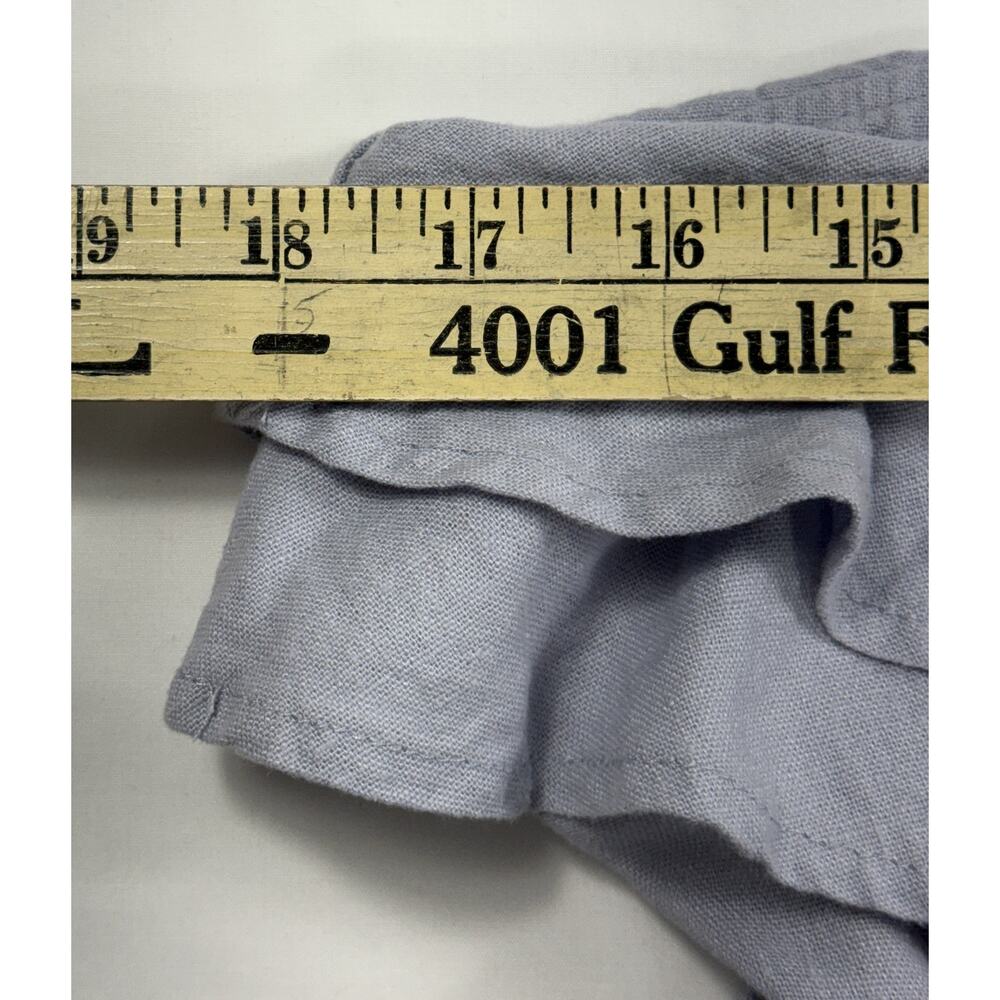 Nicole Miller Linen Blend One Shoulder Ruffle Chambray Midi Dress Size M - Picture 9 of 9
